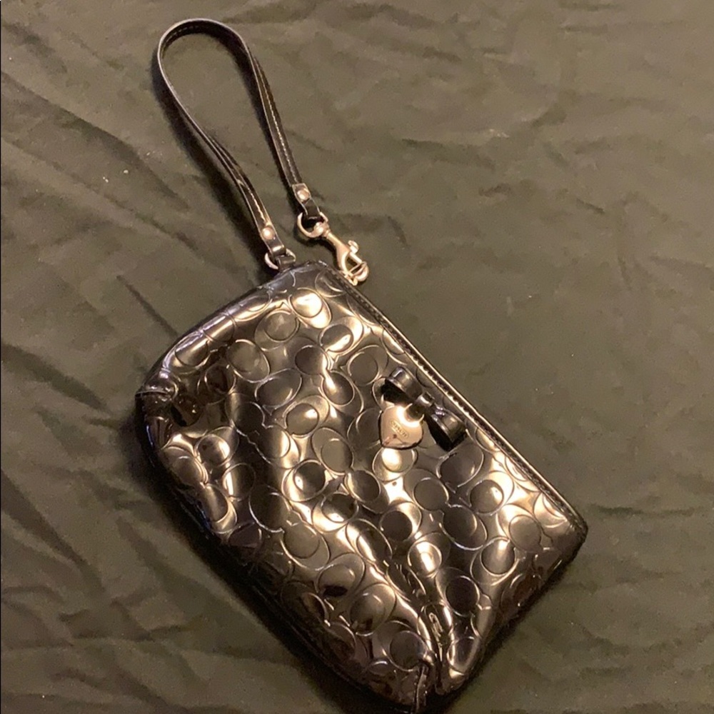 COACH leather wristlet